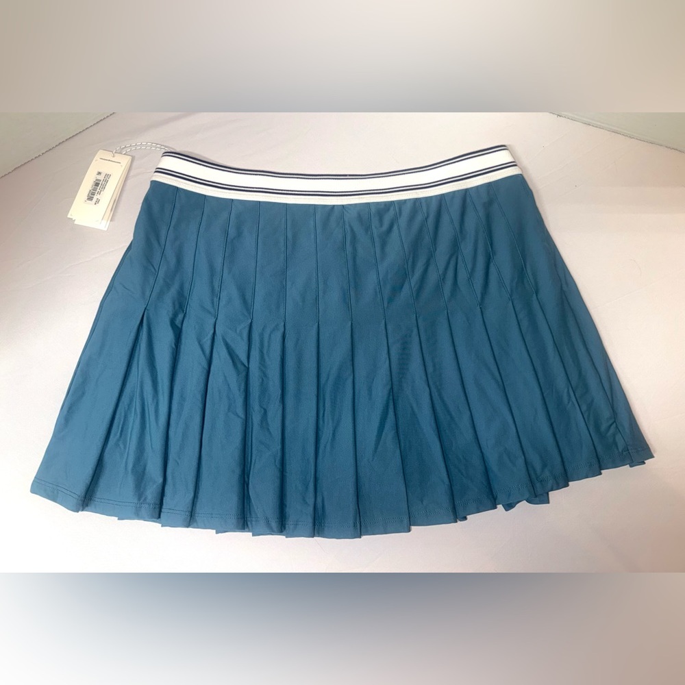 NEW Vineyard Vines Performance Pleated Skort Skirt Sz L Large Mallard Blue Golf - Picture 10 of 12